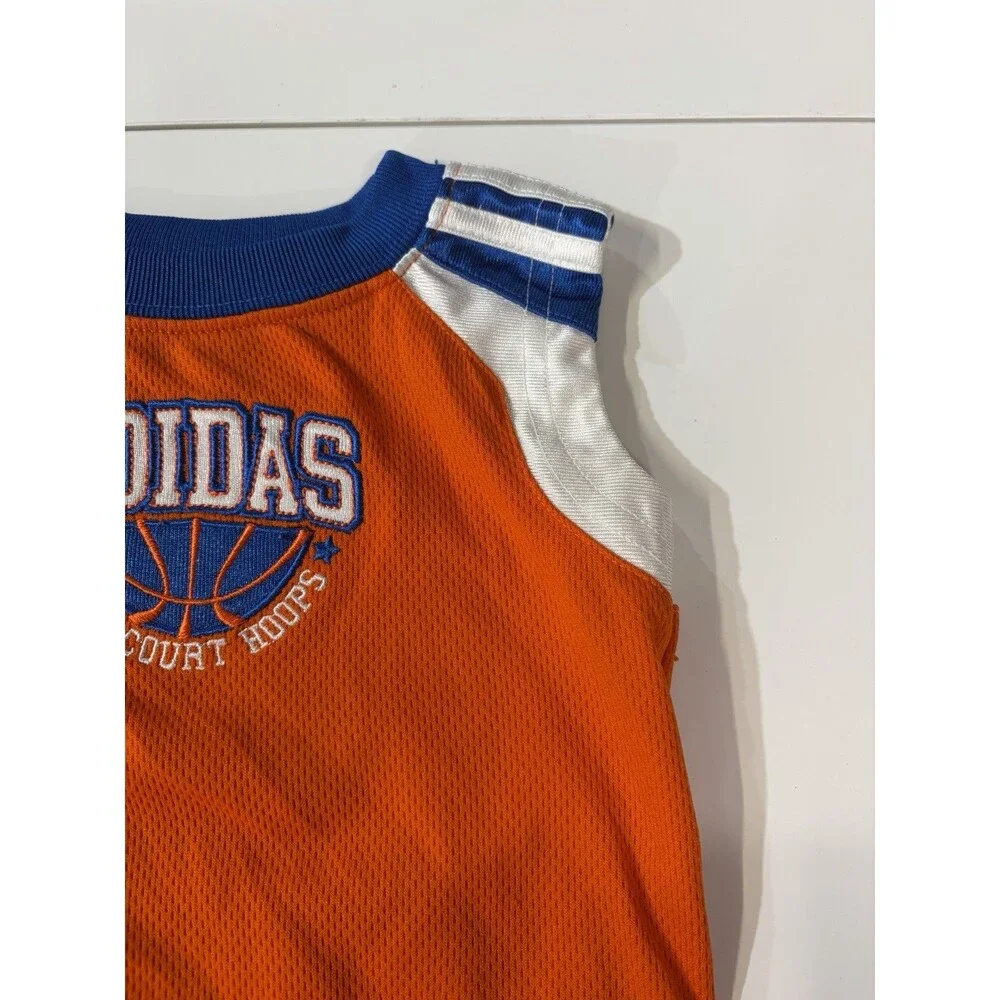 Vintage Adidas Jersey Tank Top Orange And Blue Size 6m